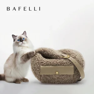 New Minimalist Luxury Designer Small-Niche Brand Genuine Wool Crossbody Semi-Circular Bag Underarm Carry Crescent Casual Women