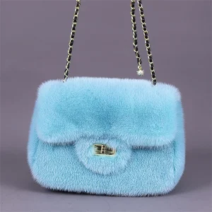 New Mink Fur Bag For Women Luxurious Designer Plush Shoulder Bag Women's New Crossbody Bag Mobile Phone Bag Free Shipping