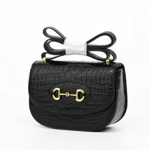 2023 New Luxury Crocodile Leather Women's Shoulder Bag Fashion Genuine Leather Women's Crossbody Bag Leisure Small Bag 45