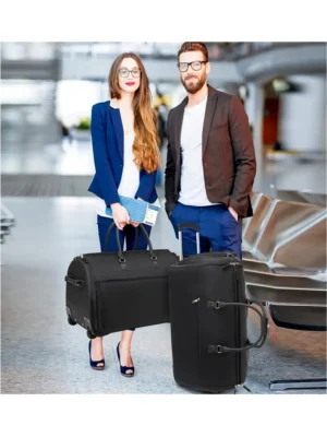 Large Garment Duffle Bag with Wheels, 3 in 1 Garment Suit Luggage Bag for Women Men Business Travel Weekender ??????ݧ֧?