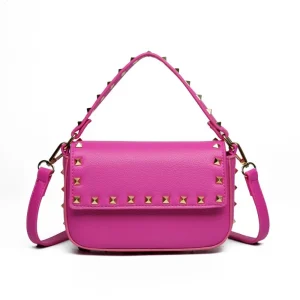 2024 Fashion Trend TOP Hand Bags for Women Rivet Designer Shoulder Crossbody Bag Luxury Real Leather Square Bag