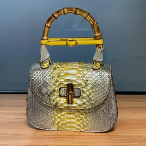 2024 New Luxury Snake Leather Lady's Handbag Fashion Genuine Leather Women Shoulder Bag Large Capacity Crossbody Bag 45