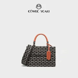 ?? Official Authentic ??Original Cowec Ycaki luxury Niche diagonal medium jacquard tote bag for men and women
