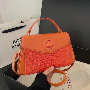 Luxury Crocodile Grain Designer Women's High-end Handbag Fashion Brand High Quality Shoulder Bag Famous Original Crossbody Bag