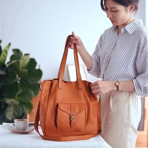 PNDME fashion vintage high quality genuine leather women's large tote bag designer soft cow leather handbag luxury shoulder bag